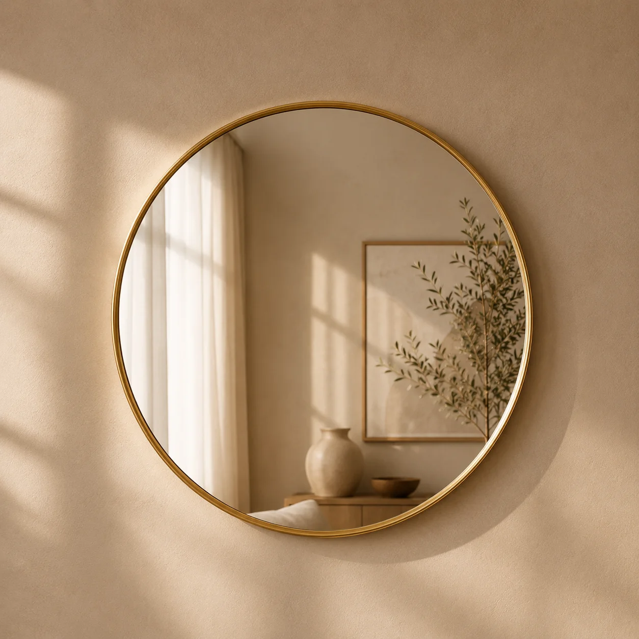 Scandinavian Gold Frame Wall Mirror