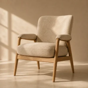 Scandinavian Wooden Accent Chair